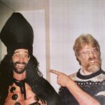 Nov 2000 Bruce as Caiaphas, the evil high priest, with Chaplain Peter Shurvin at “Sing Along JC Superstar”