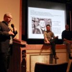 Jan 2017 Trans guests with the documentary “Southern Comfort”. Aaron Davor, Chair in Transgender Studies at the University of Victoria, at the mike.