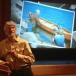 A phone interview with Ken Buck, cinematographer for Bill Mason’s classic Waterwalker (1984). The mic is held to the convenor so the phone interviewee’s voice goes through the PA system.