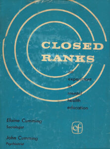 old blue book cover with title Closed Ranks