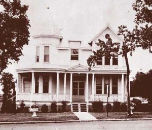 old black and white photo of grand residential home