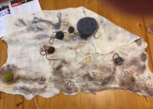 stitching prefelted wool