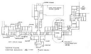 Floor plan of the Provincial Asylum for the Insane, New Westminster, BC