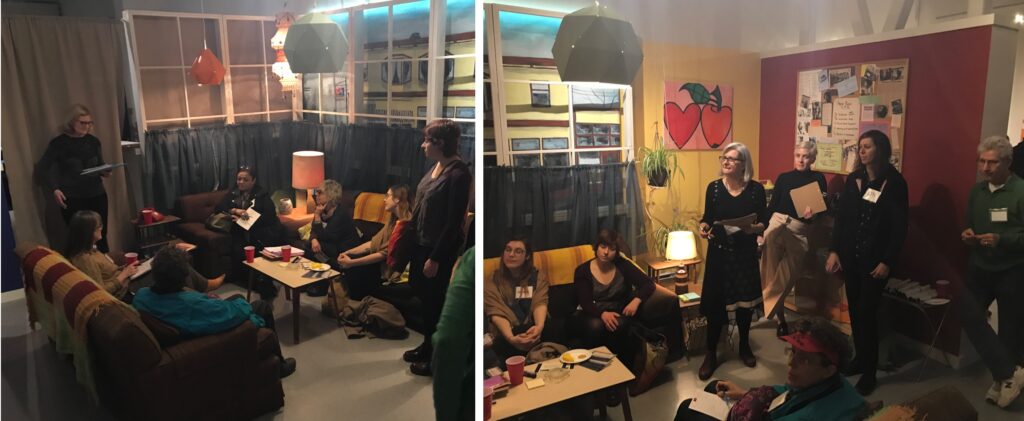 Marina and Susan leading the group