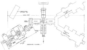 Floor plan of the Weyburn Mental Hospital, Weyburn, Sask