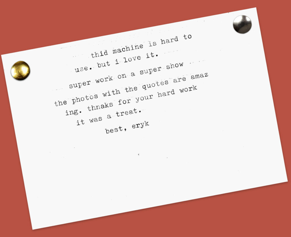 Legacies of MPA - Visitor Feedback Comment Card