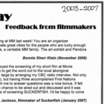 2003 Filmmaker Feedback
